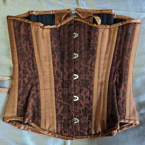 Timeless Trends Copper Brown Underbust Corset - size 22 - Steampunk